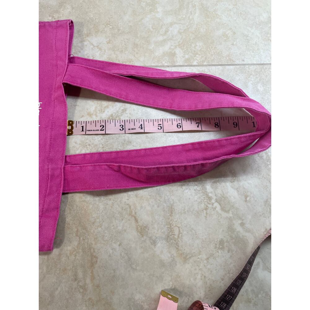 Bloomingdale’s Bag Tote Beauty Pink Medium Canvas Shopper Reusable Collectible - Picture 9 of 10